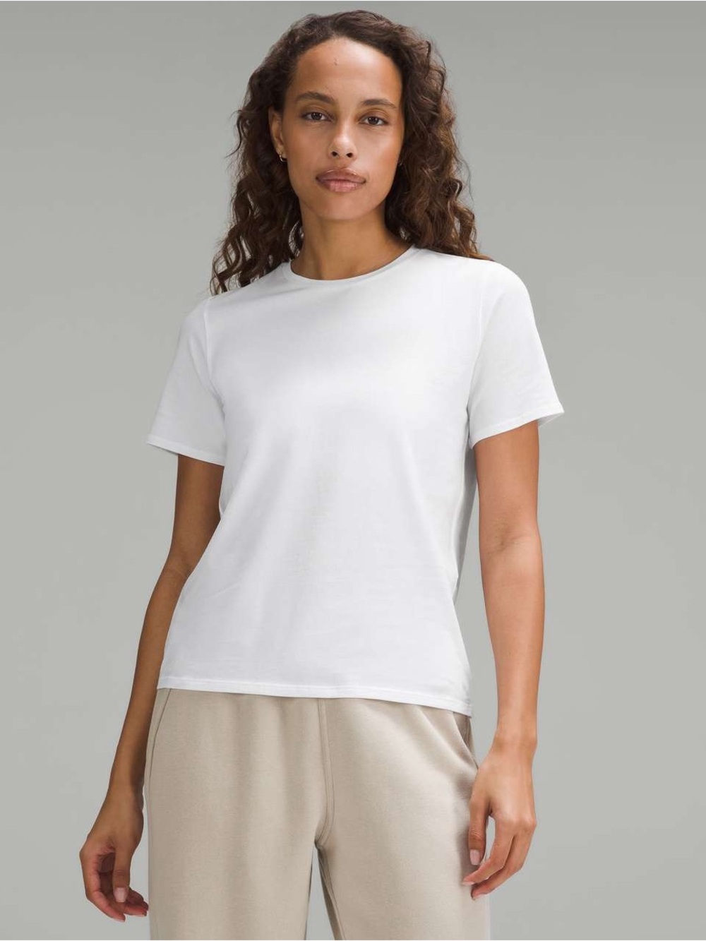 Lululemon Organic Cotton Straight-Hem Crewneck T-Shirt in White Size XL